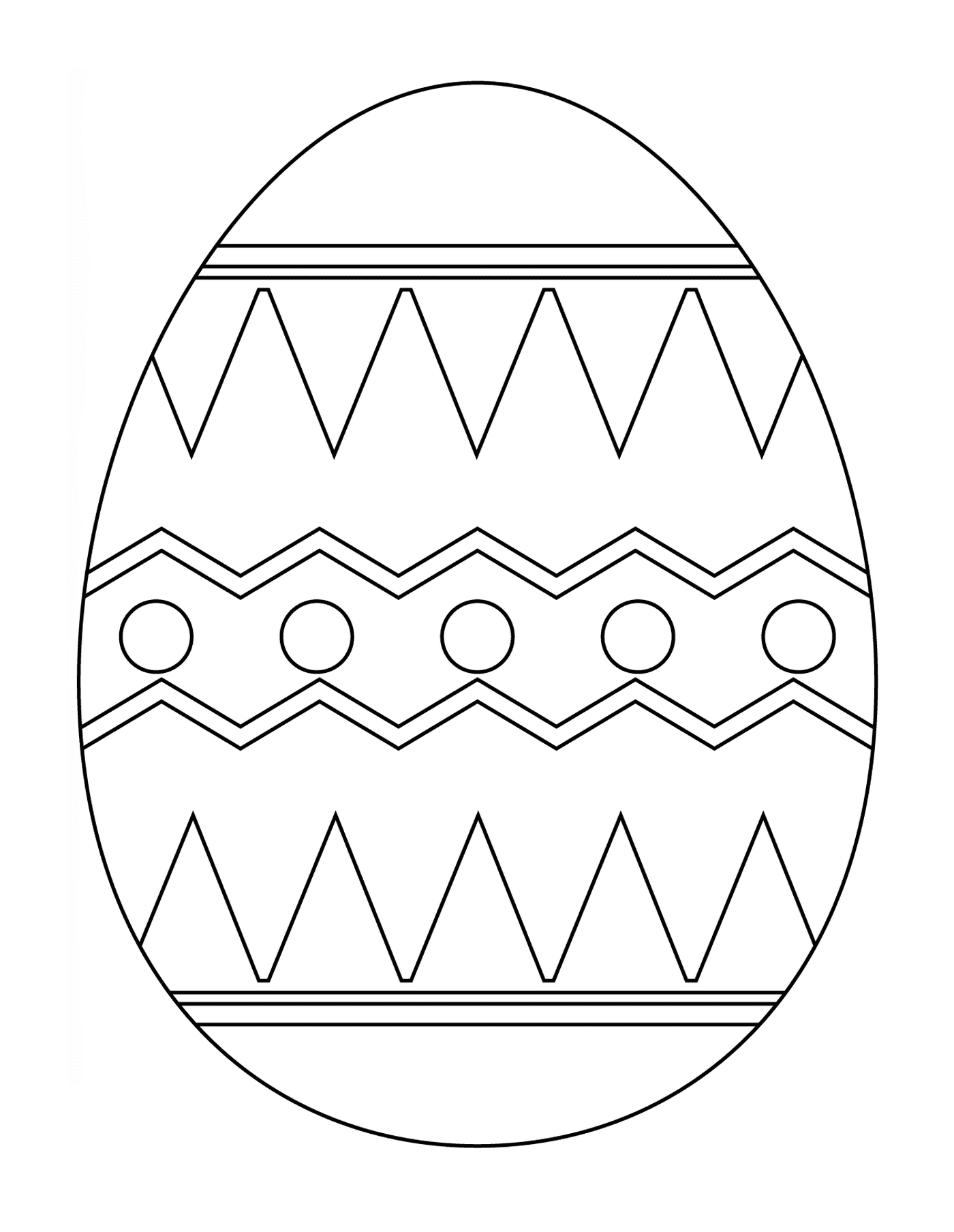  Easter Egg with Abstract Pattern 5 