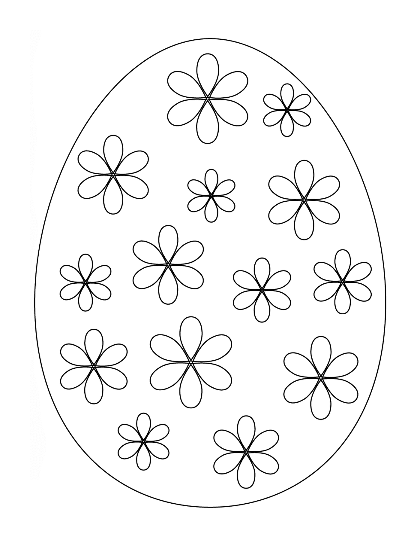  Easter egg with flowers 