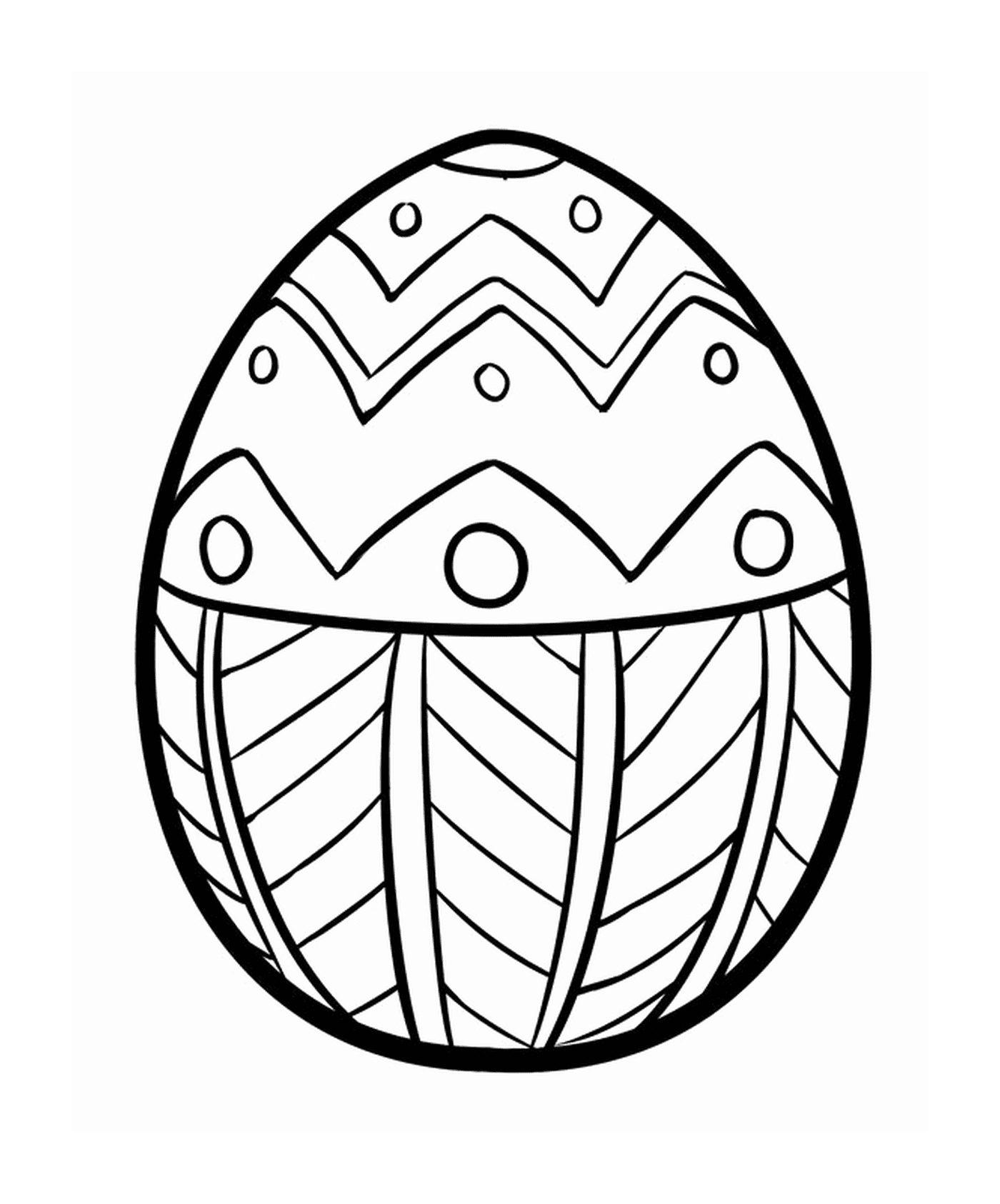  Huevo de Pascua con un diseño intrigado 