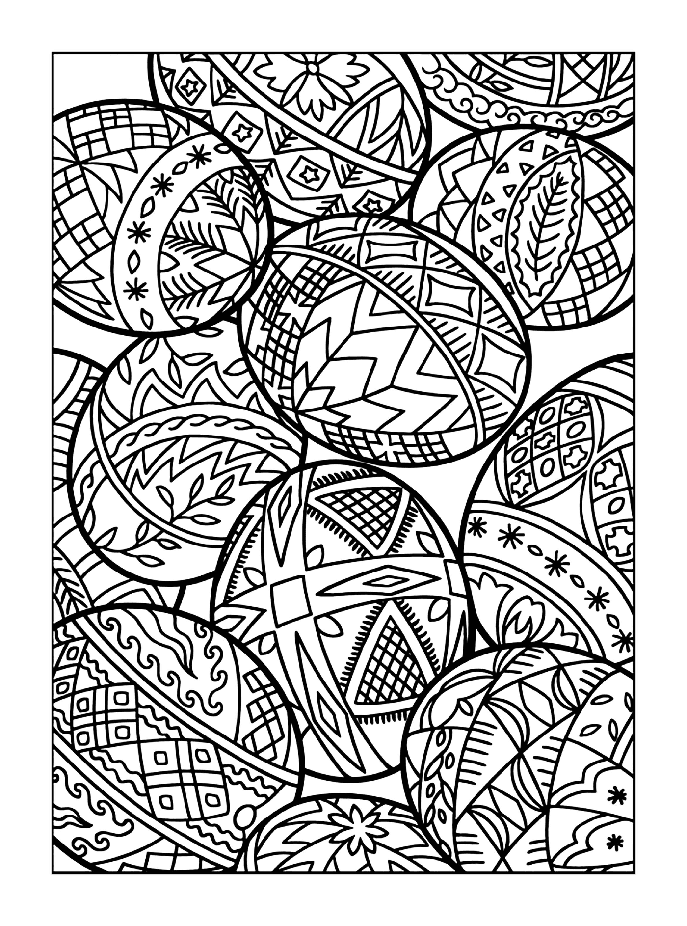  Easter Egg with Patterns 