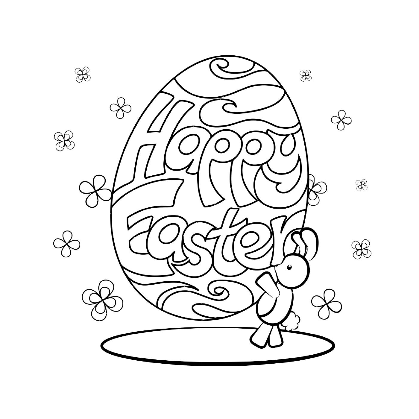  Conejo con huevo de Pascua 