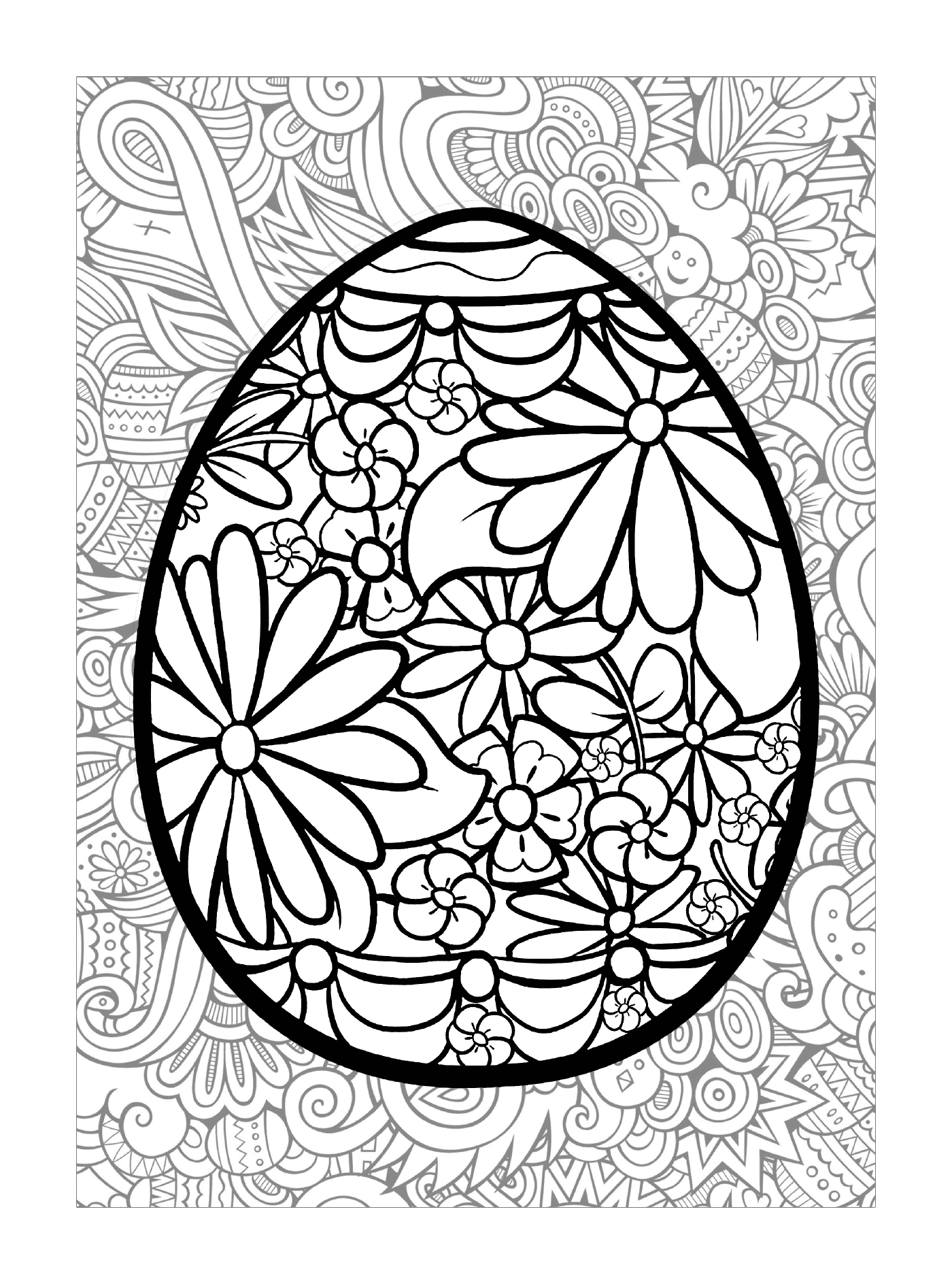  floral background egg parchment 