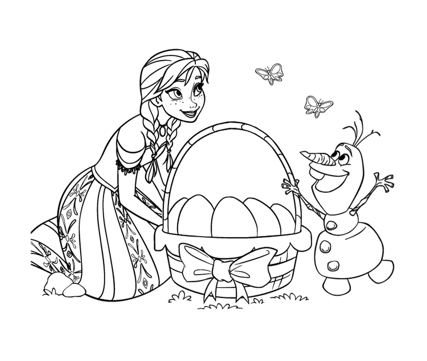  Stampa Pasqua con Elsa e Olaf della Regina delle Nevi 