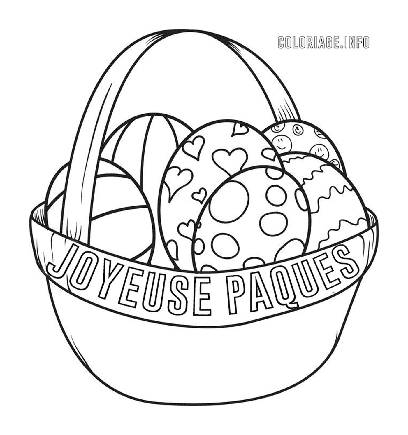  Happy Easter Egg Basket Feiertage 