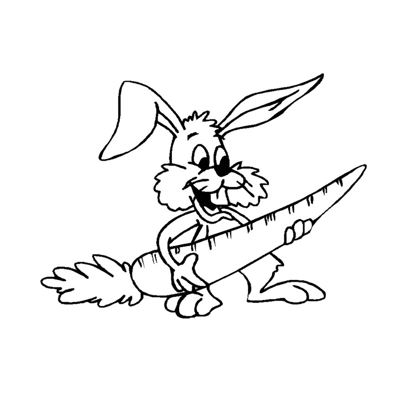  Rabbit holding carrot 