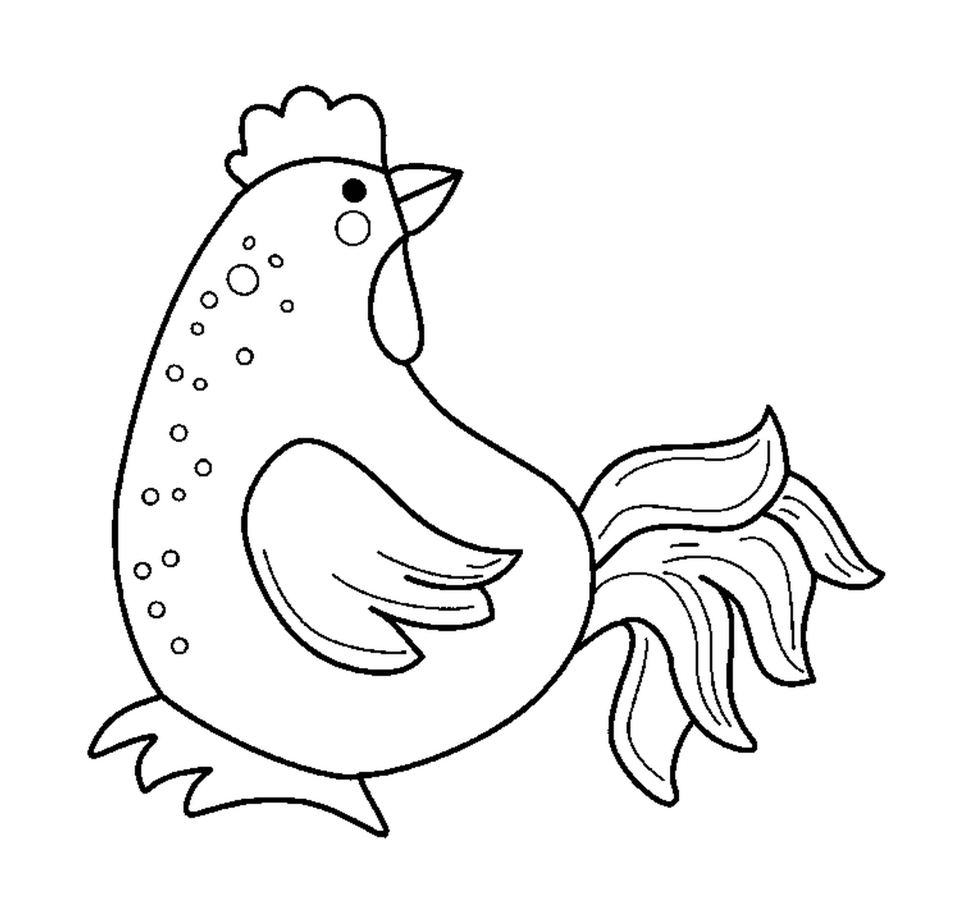  Pollo con i suoi pulcini 