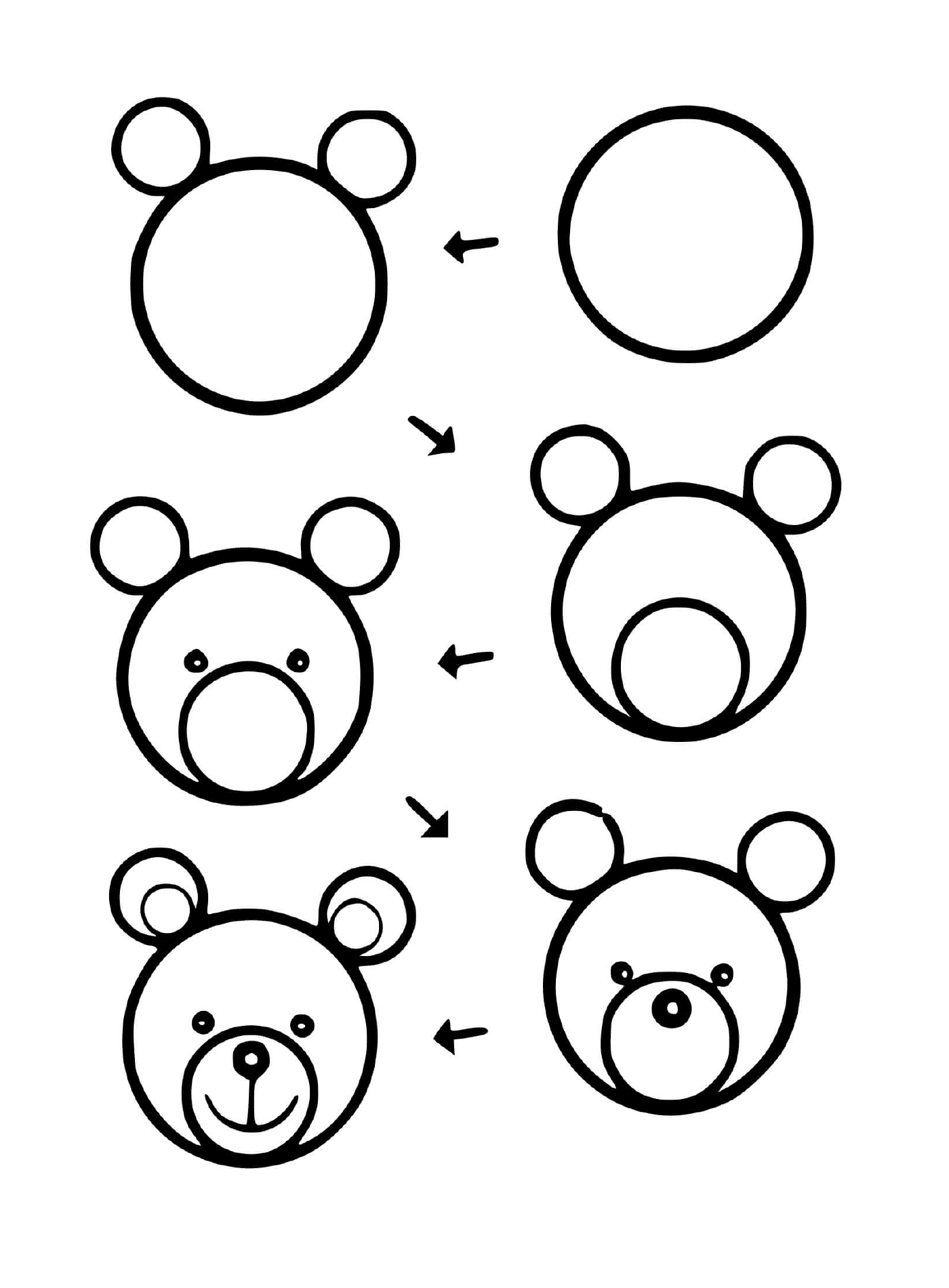  Un oso de peluche fácil de dibujar 
