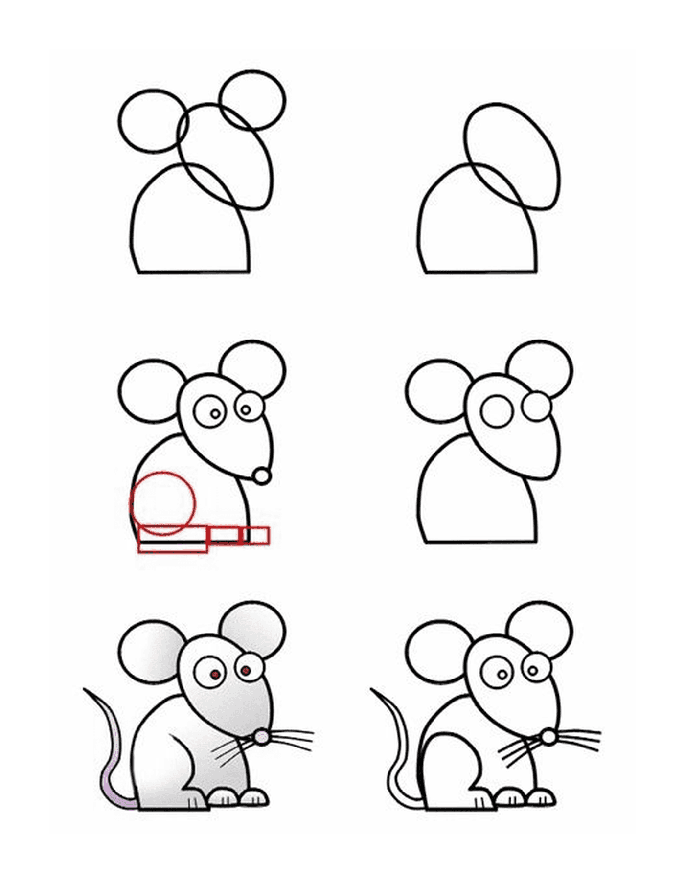 How to draw a mouse easily 