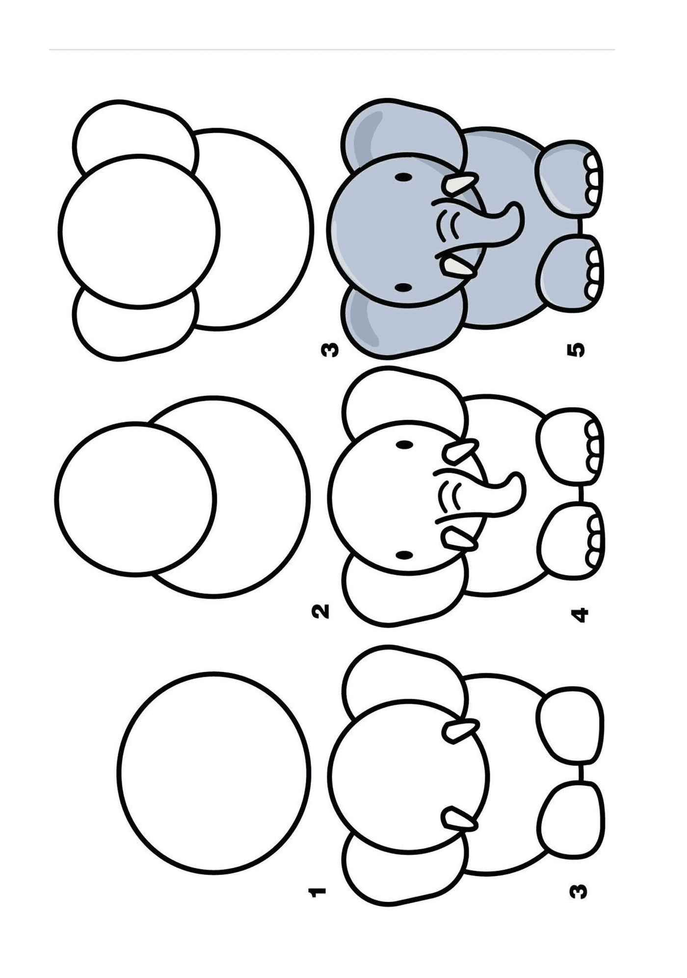  Step by step instructions on how to draw an elephant 