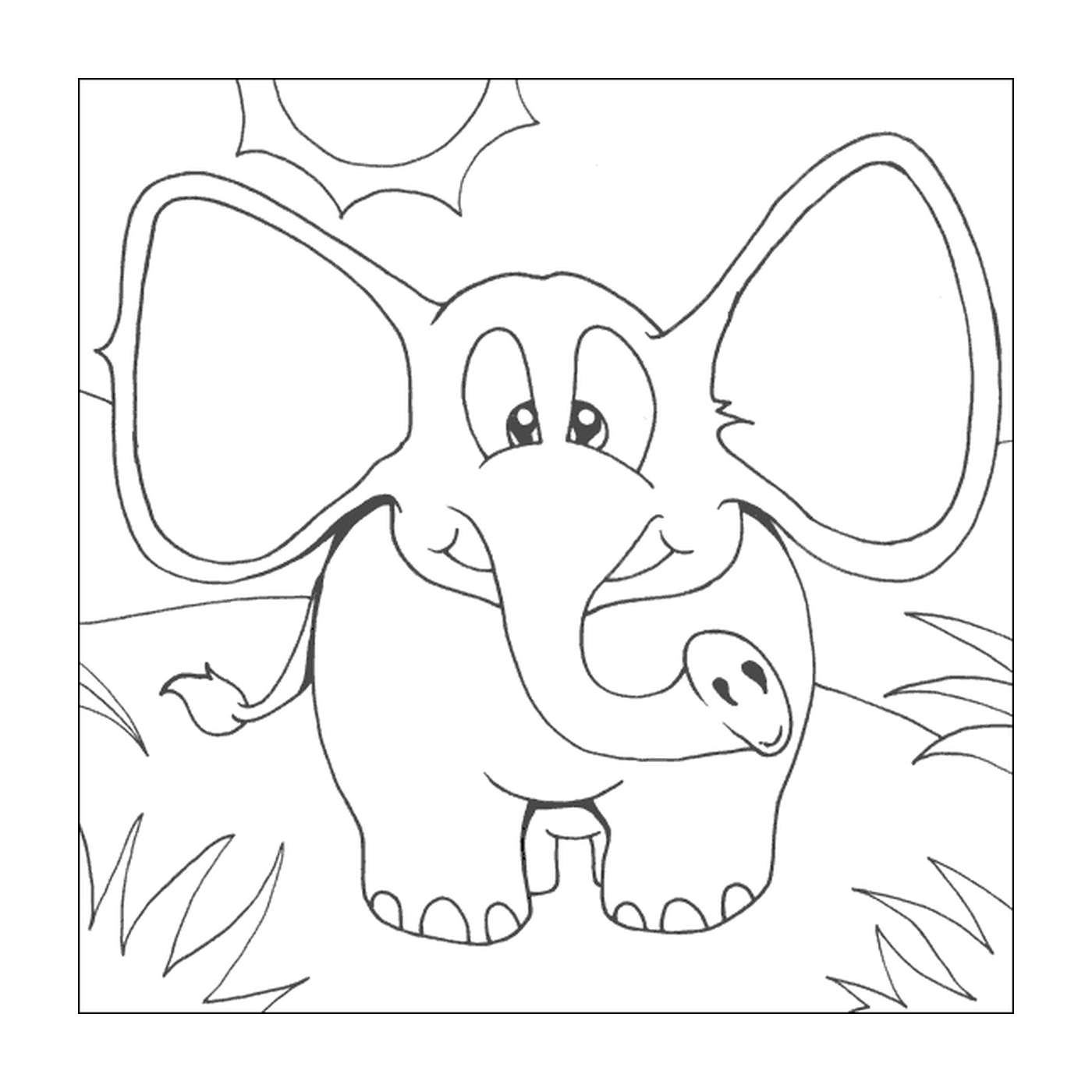  Un elefante sonriente 