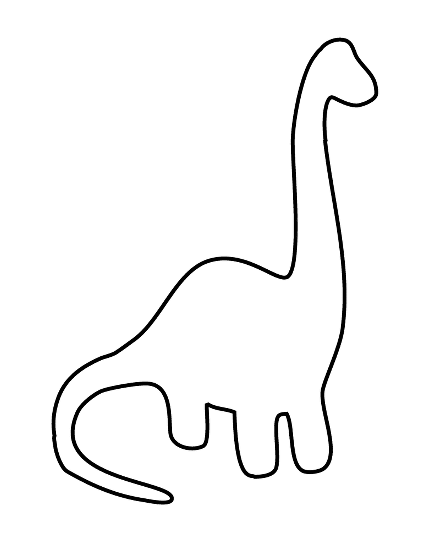  Eine schwarz-weiße Dinosaurier-Umrisse 