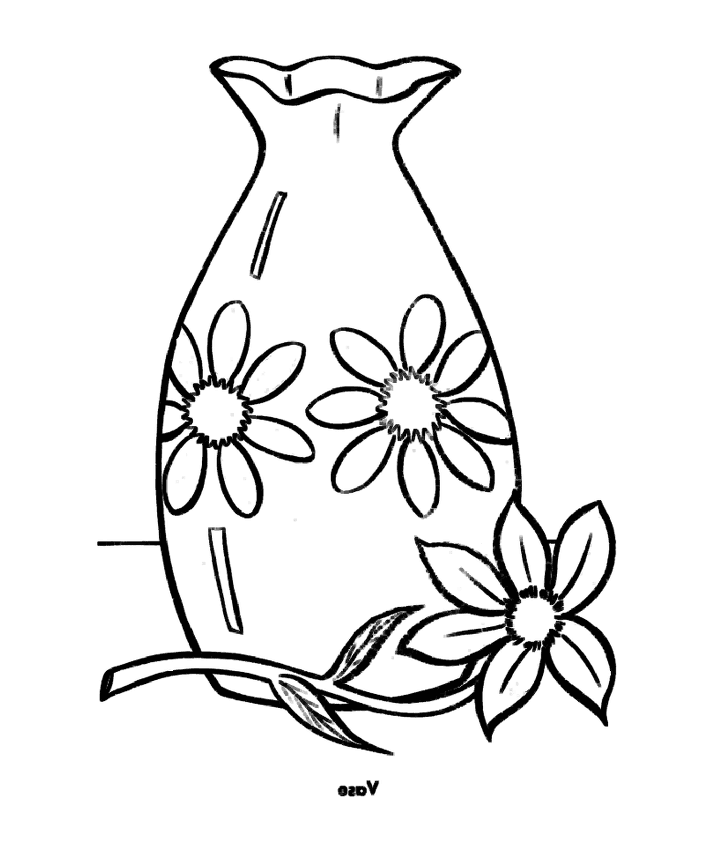  A vase with flowers 