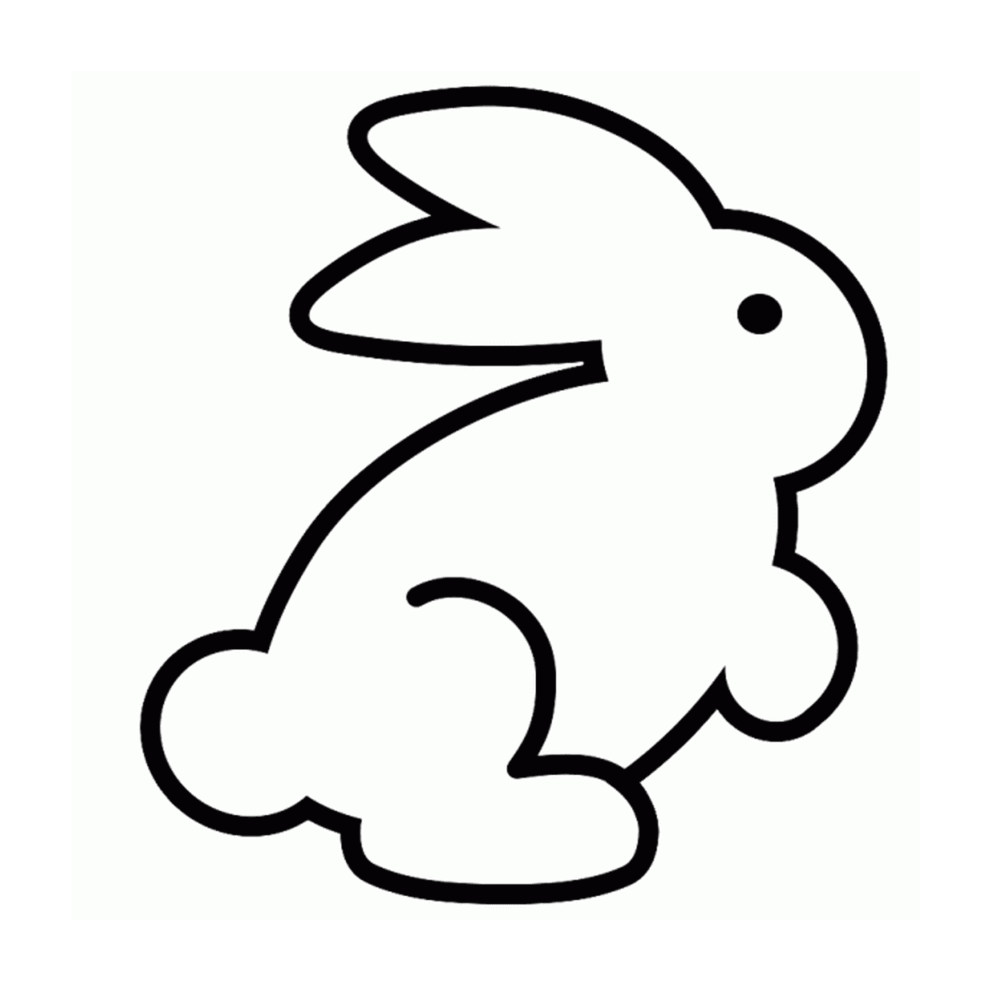  Ein Kaninchen sitzt 