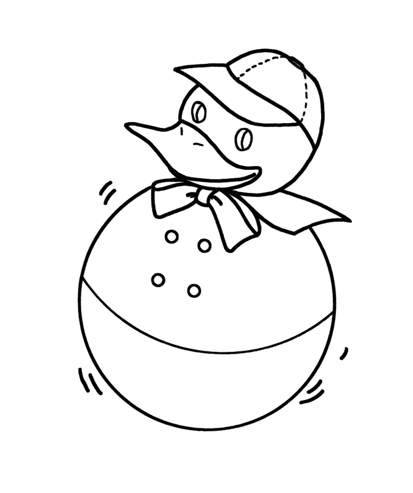  Un pato de goma con sombrero 