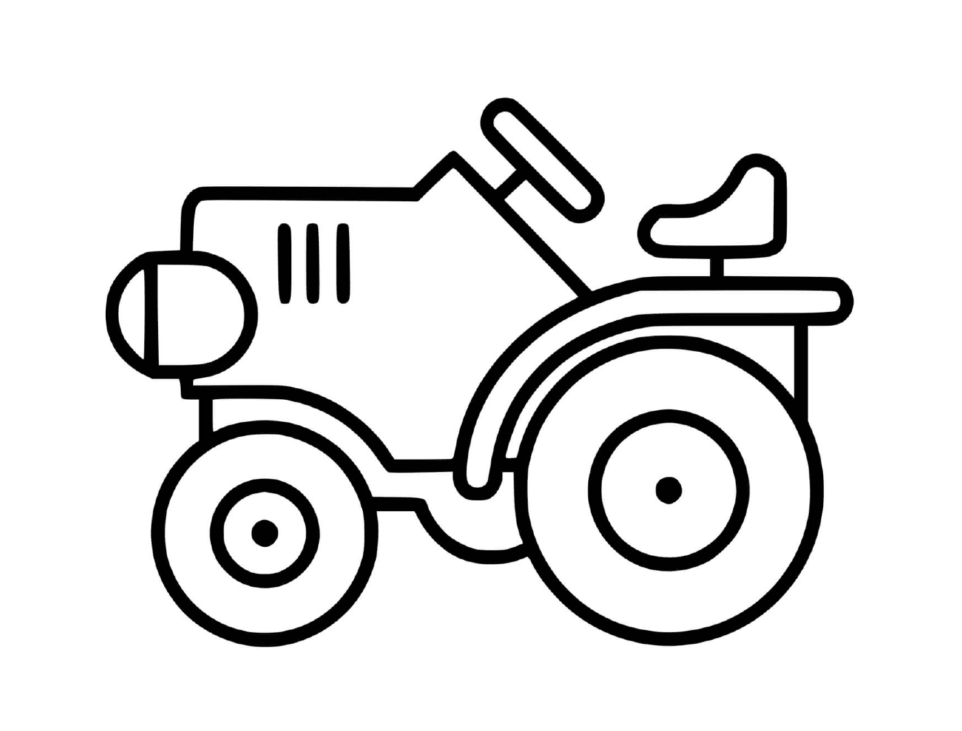  Un tractor fácil de dibujar para niños de 2 años 