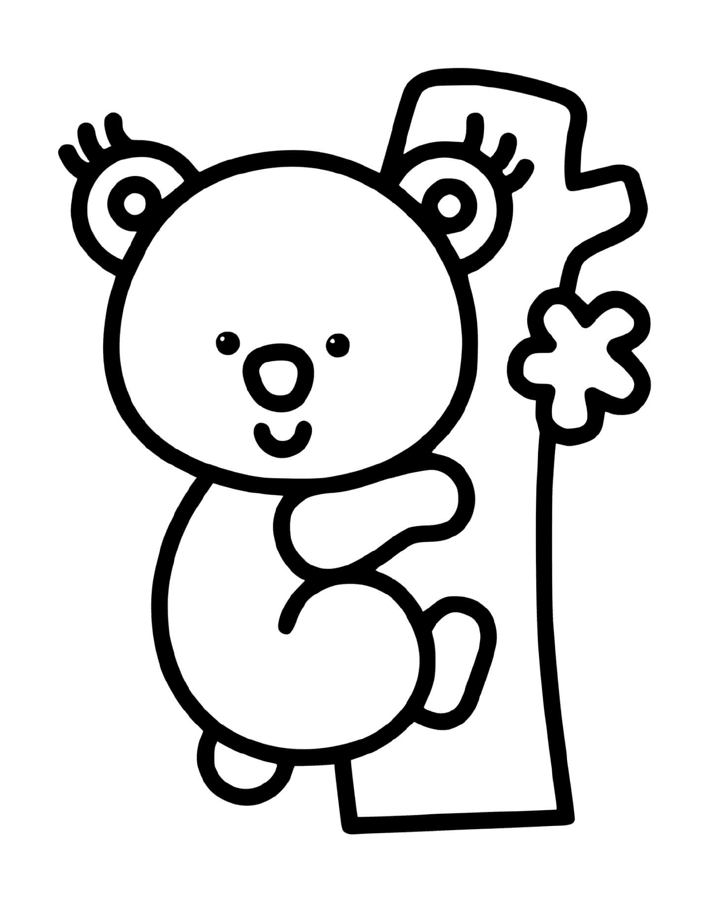  Un panda fácil de dibujar para niños de 2 años 