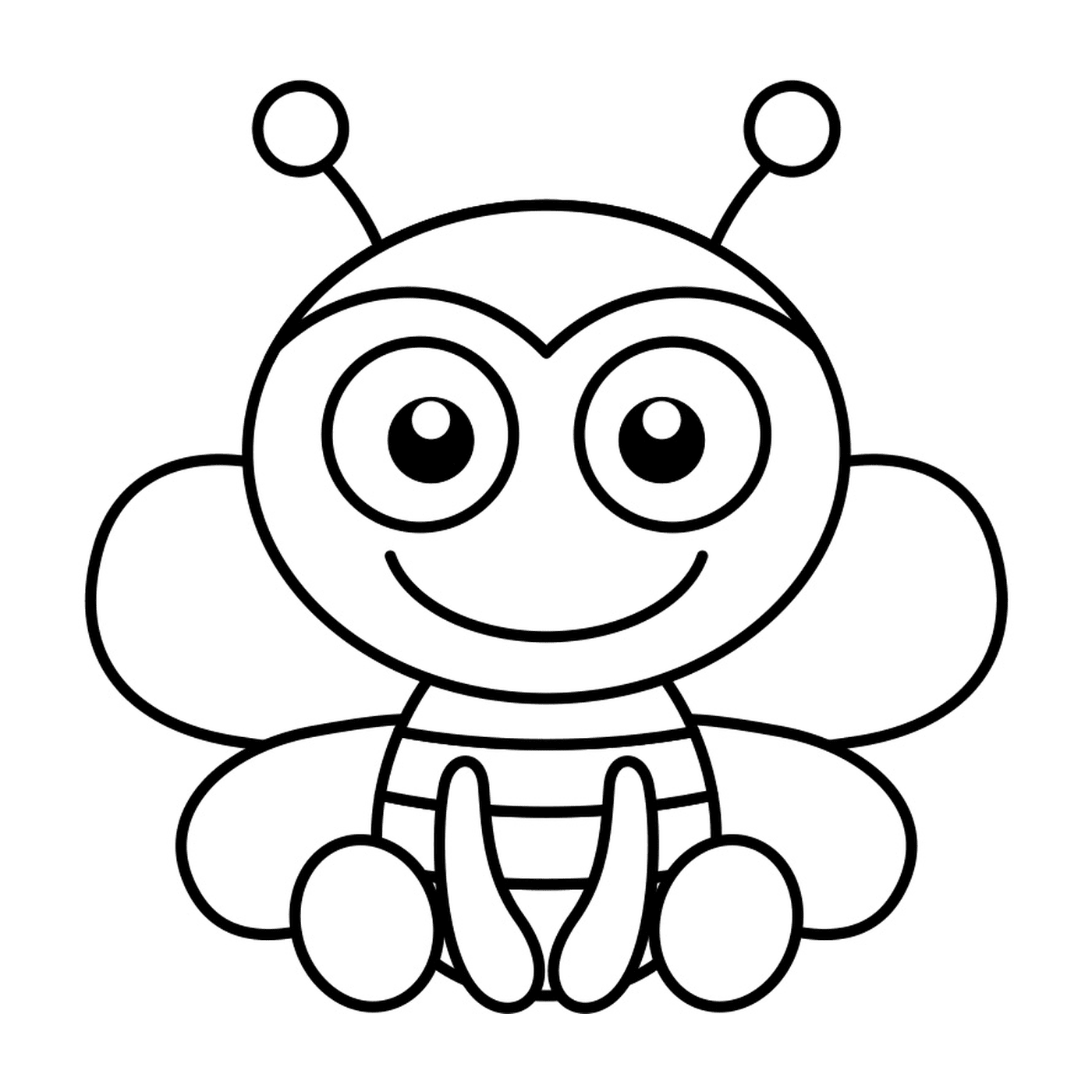  An easy to draw bee 