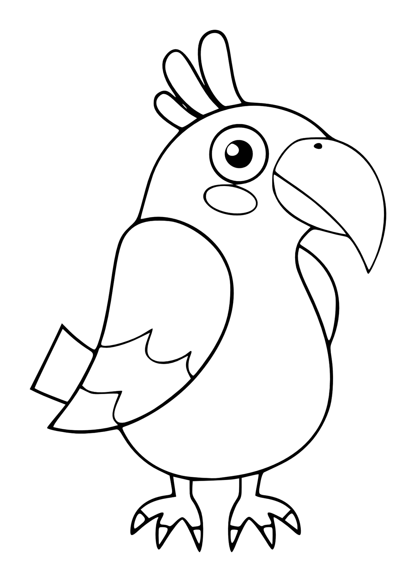  Un pappagallo facile da disegnare 