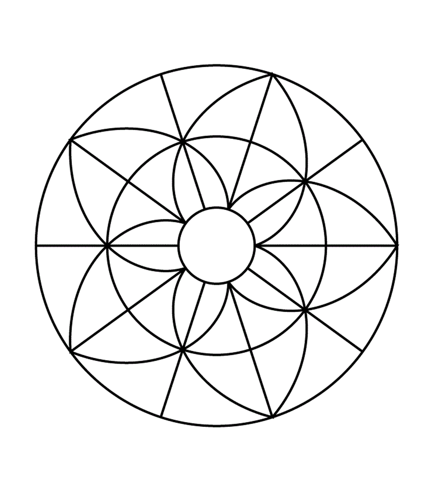  A circle with a floral motif 