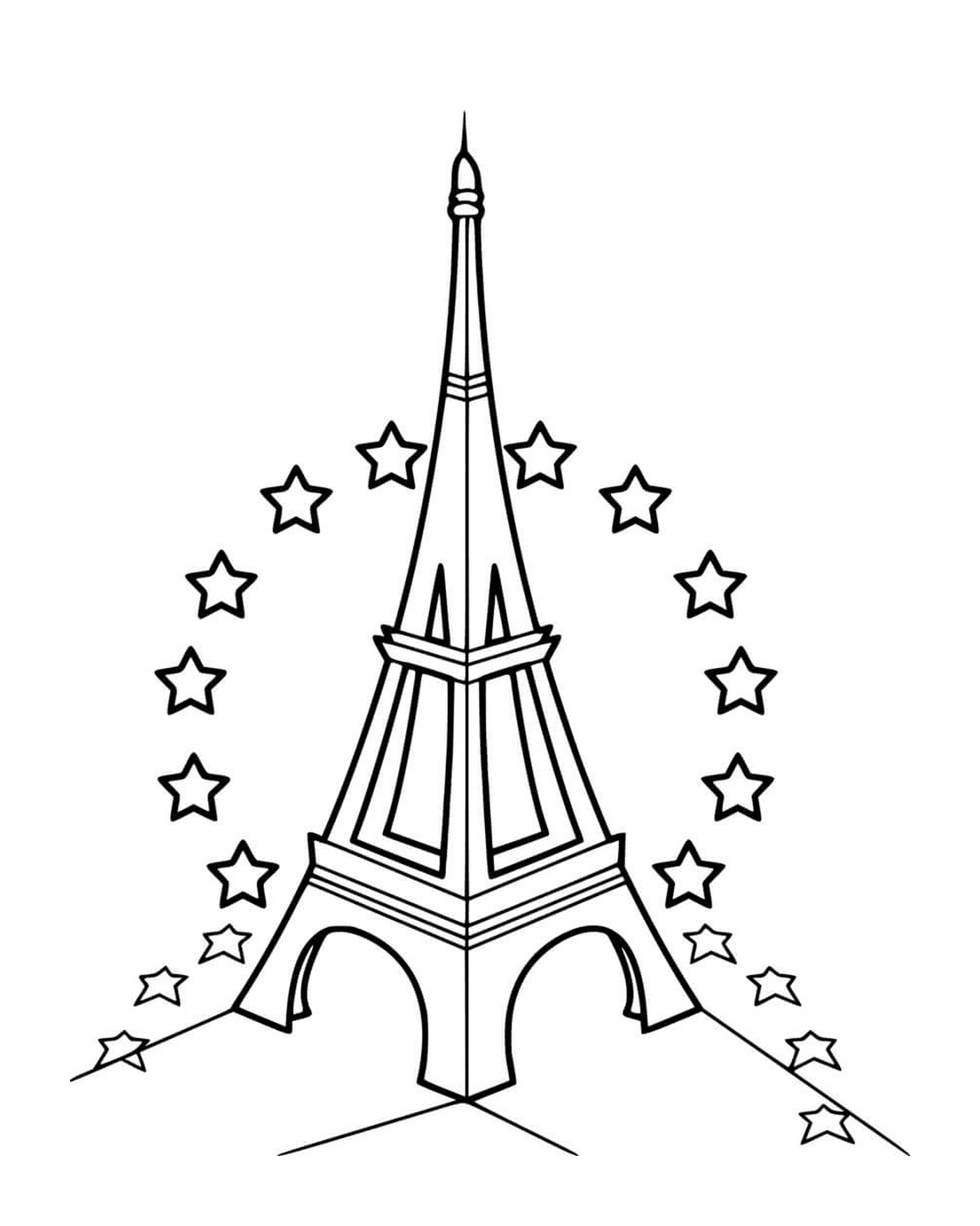  Starry Eiffelturm, Nachtschönheit 