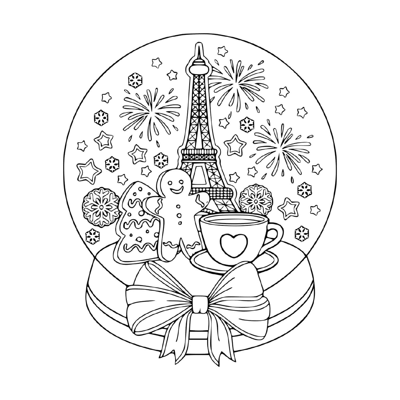  Взрослый снежный шар, миниатюрный Париж 