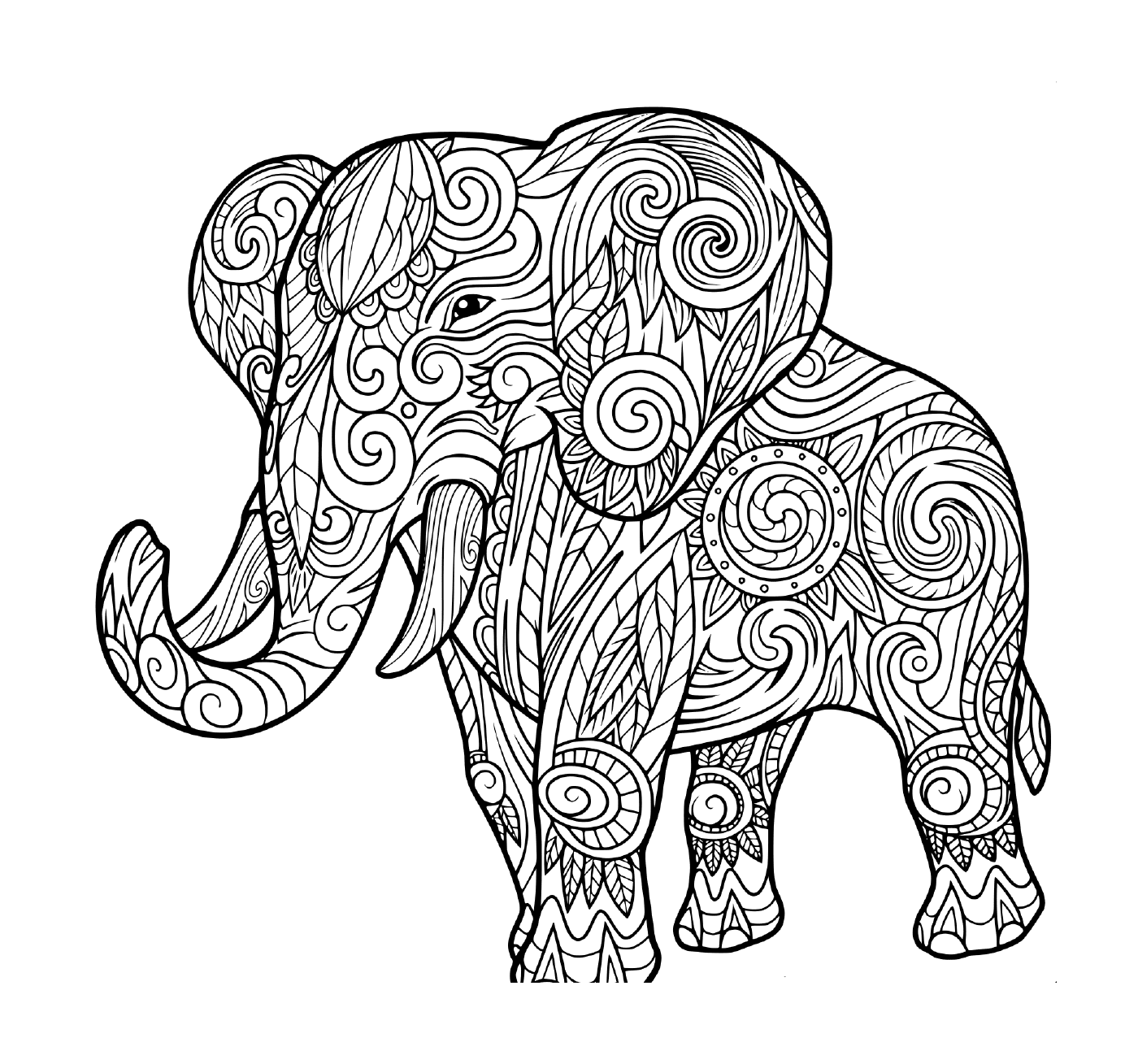  Elefant für Erwachsene, Tiere 