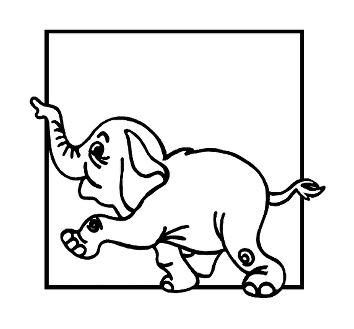  A framed elephant 