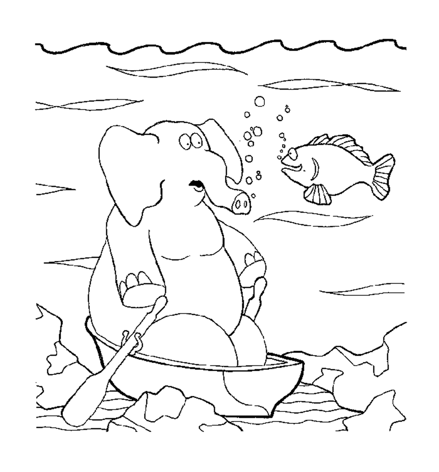  Ein Elefant unter dem Wasser 
