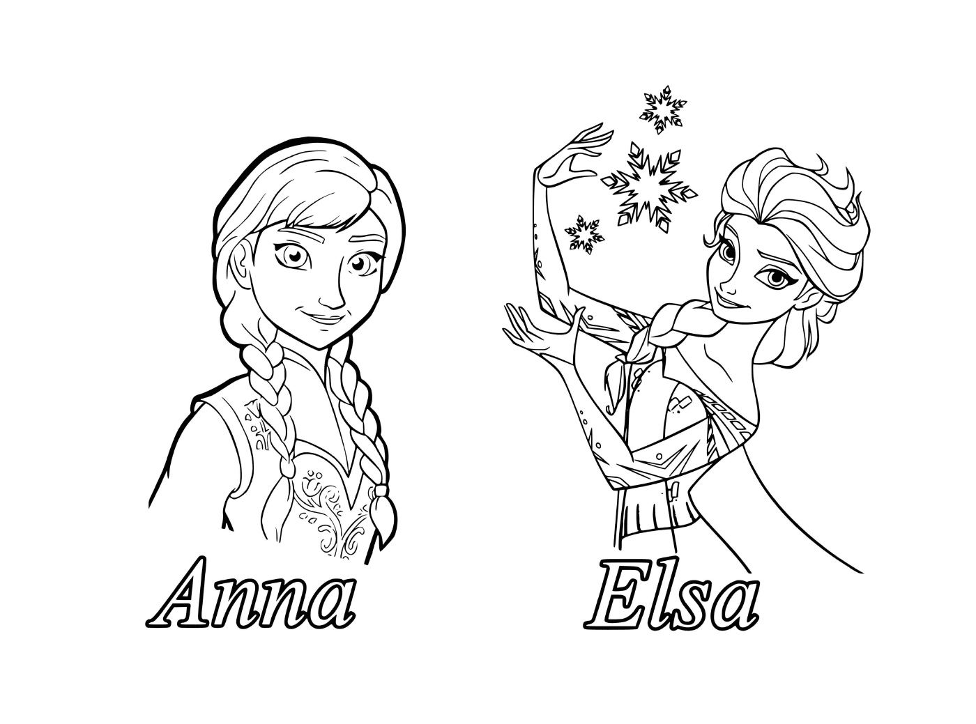  Анна и Эльза Снежной Королевы 
