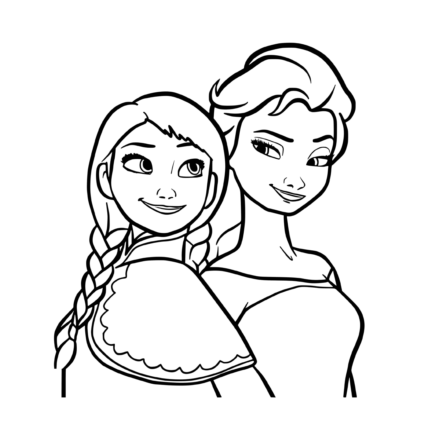  The princesses of the kingdom, Elsa and Anna 