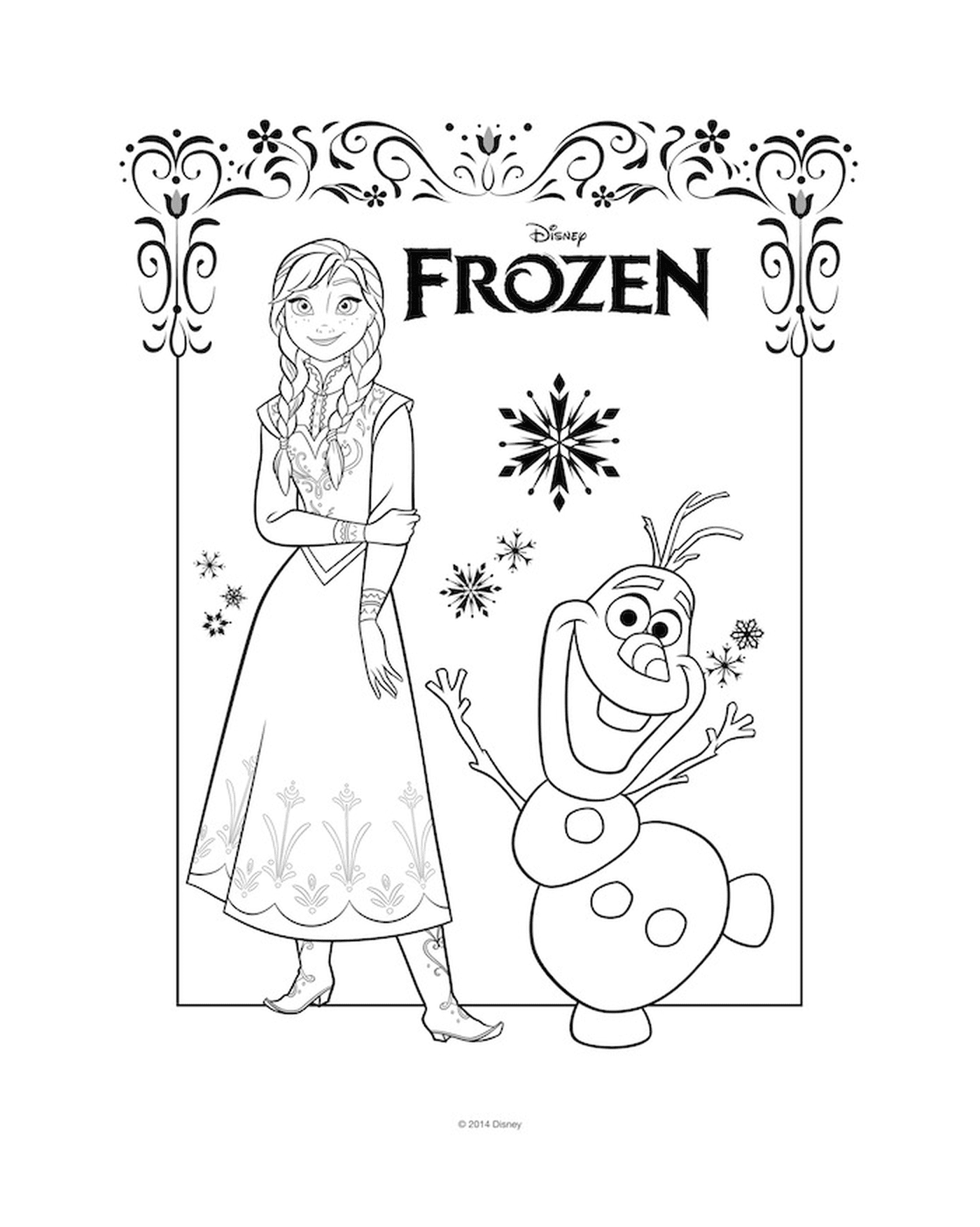  Anna and Olaf of The Snow Queen 