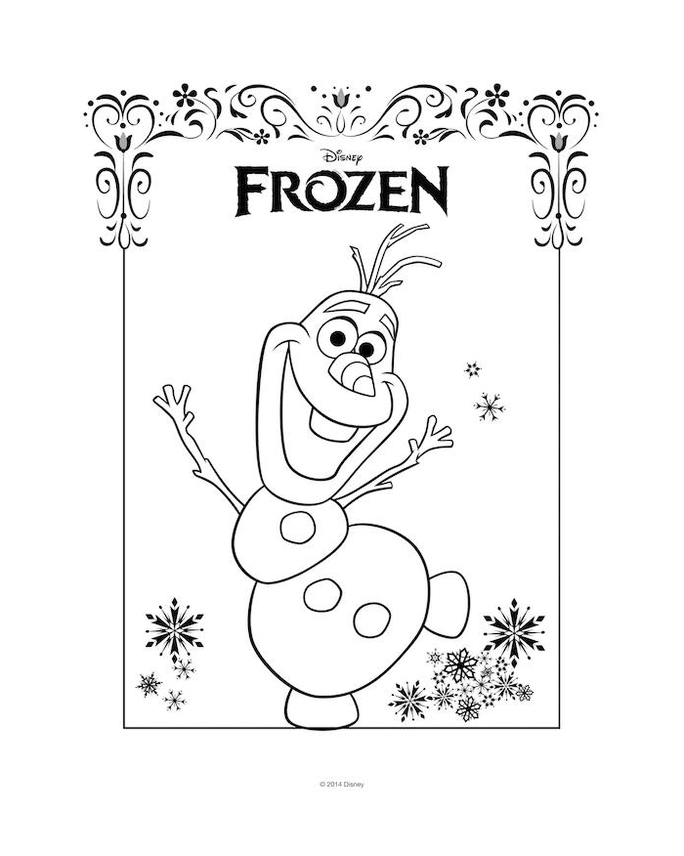  Olaf, retrato de Disney de La Reina de las Nieves 