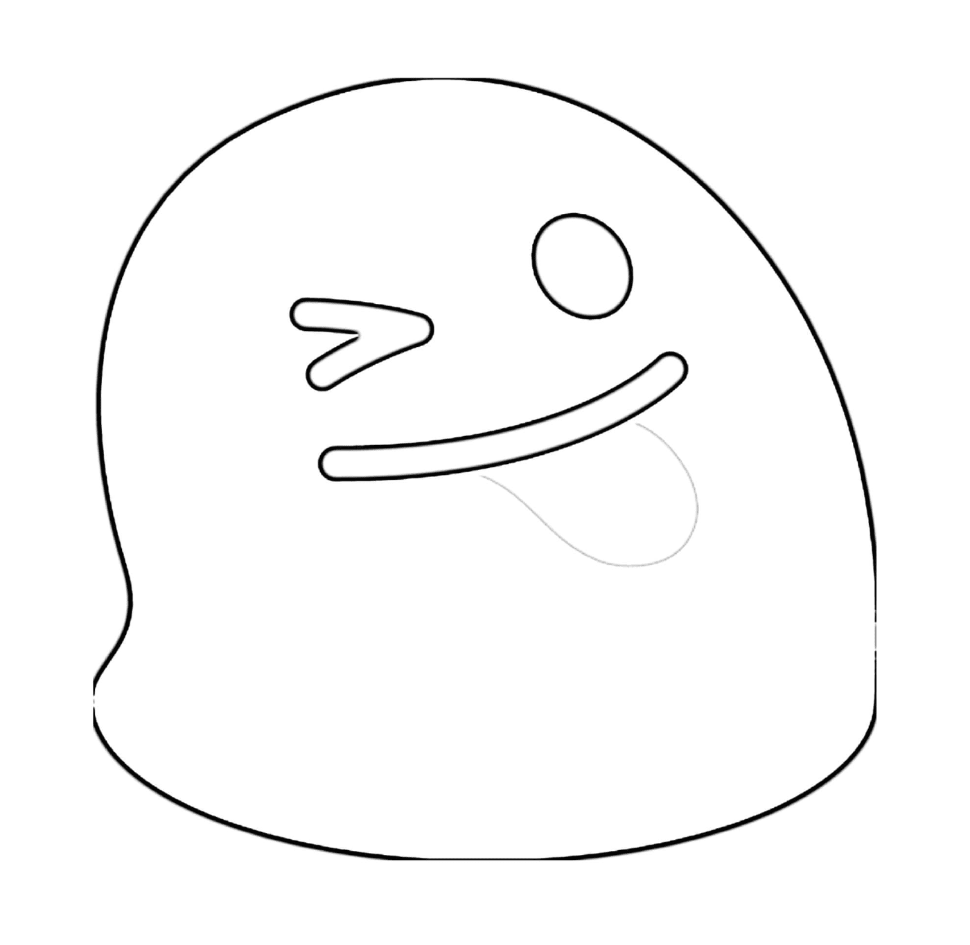 A face drawn from a creature with a tongue 