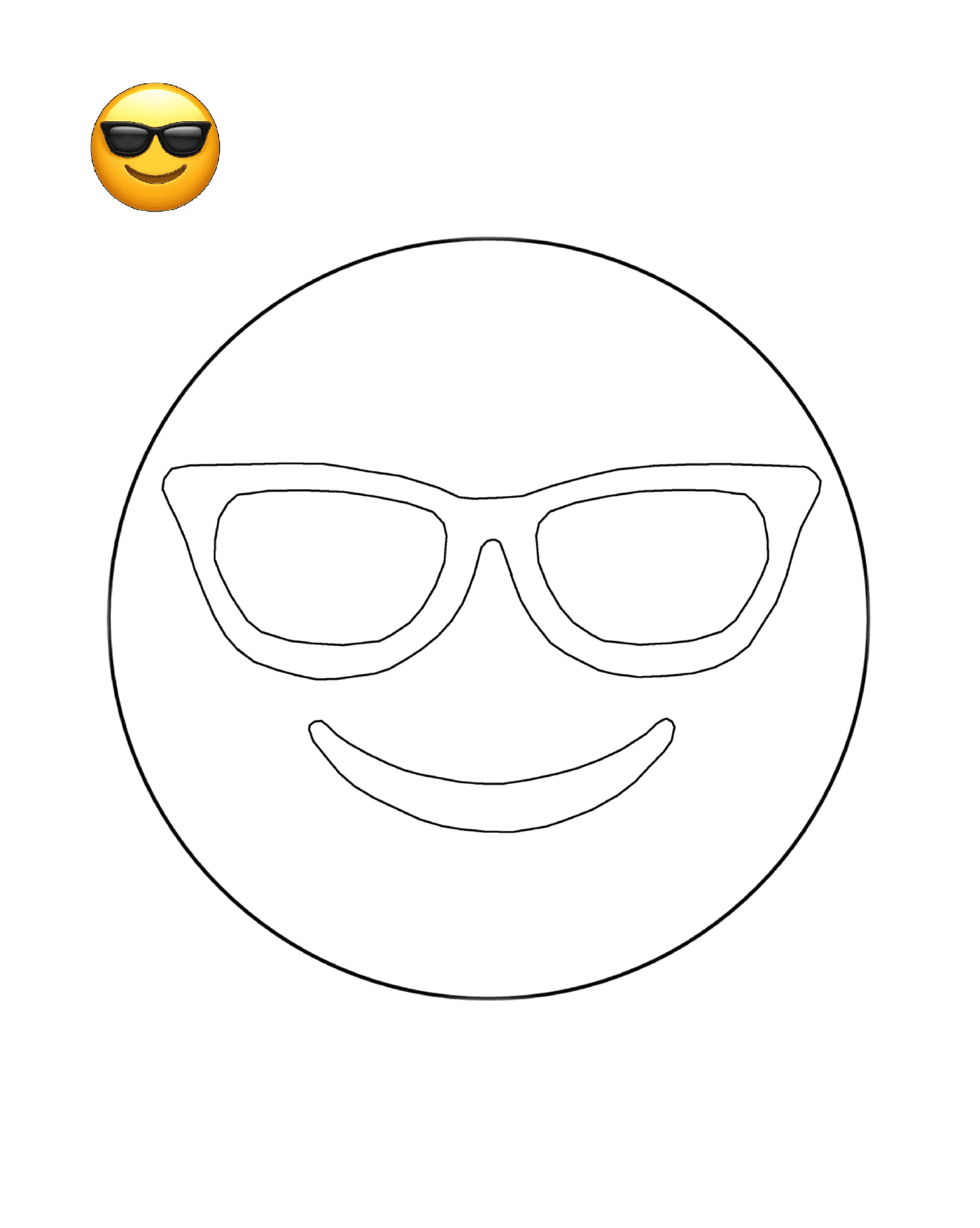  Una cara sonriente con gafas de sol 