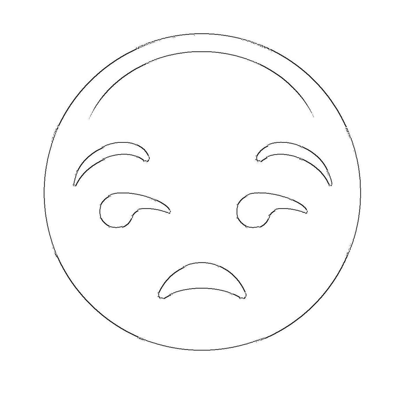  Ein trauriges Gesicht gezeichnet 