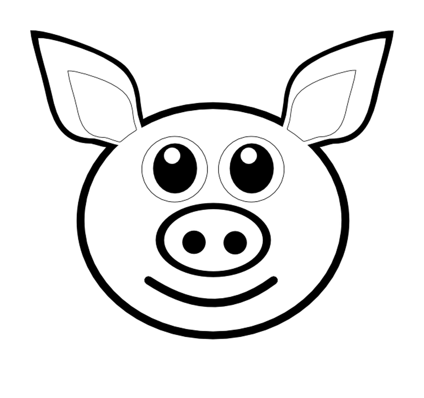  Un cerdo con una sonrisa en la cara 