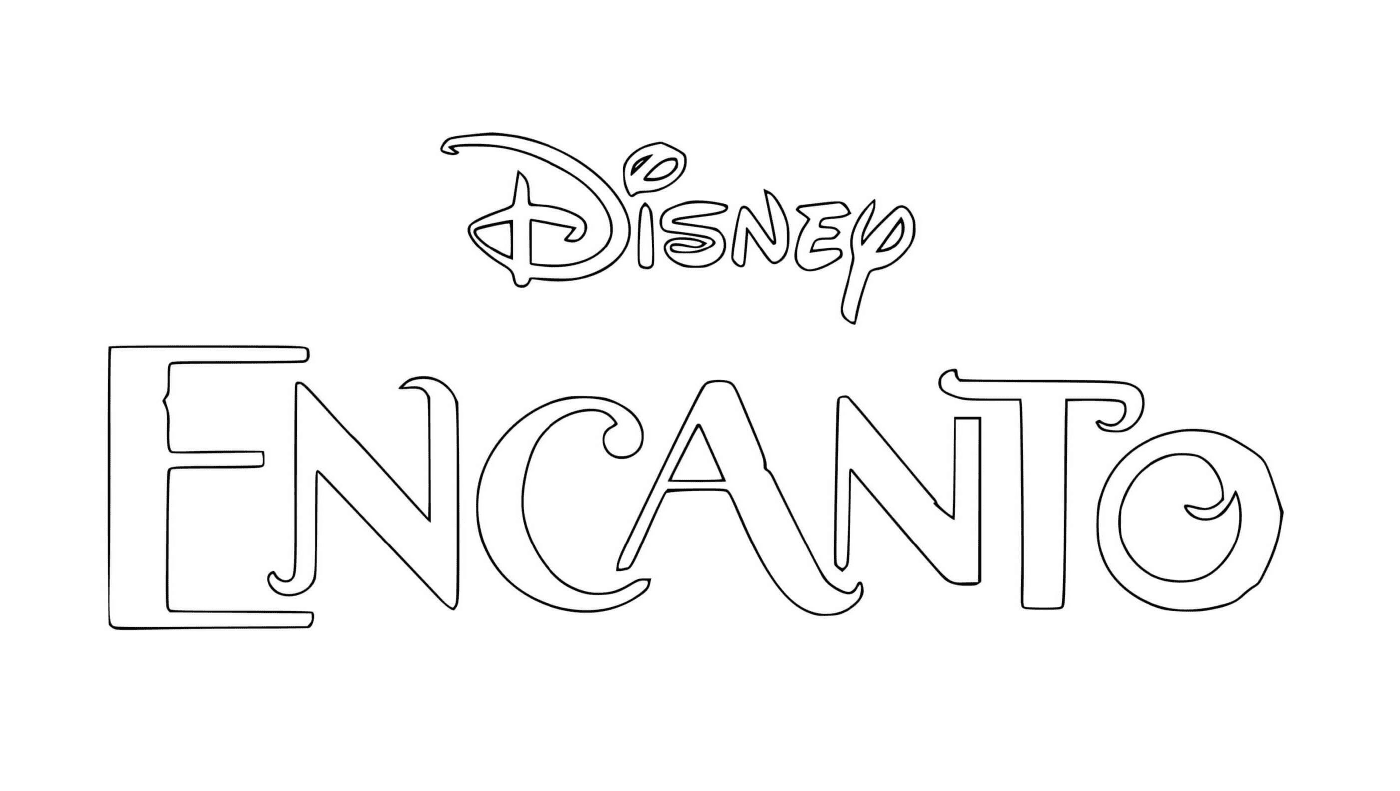  Un logo Disney con la parola Encanto 
