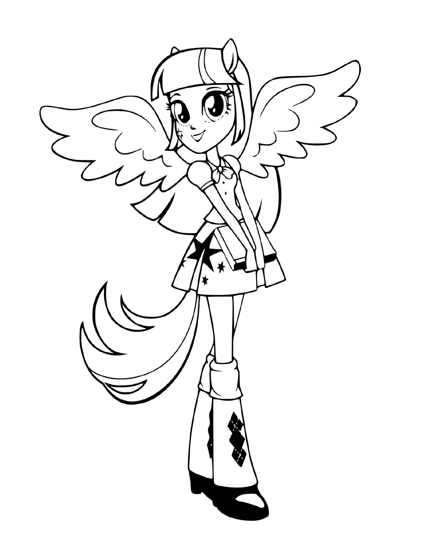  A girl with wings of Rarity Twilight Sparkle 