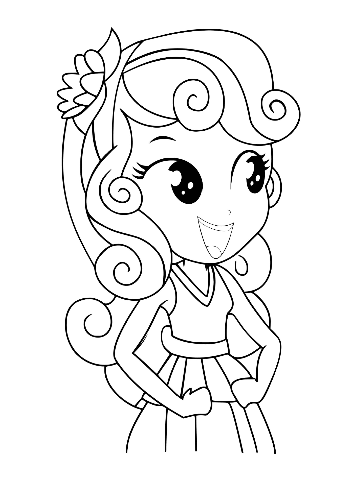  A girl resembling Sweetie Belle d'Equestria Girls 