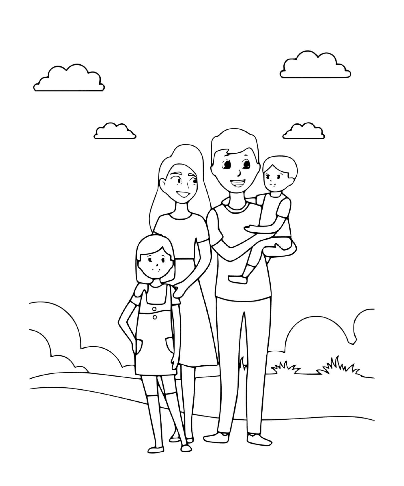  A beautiful family on holiday 