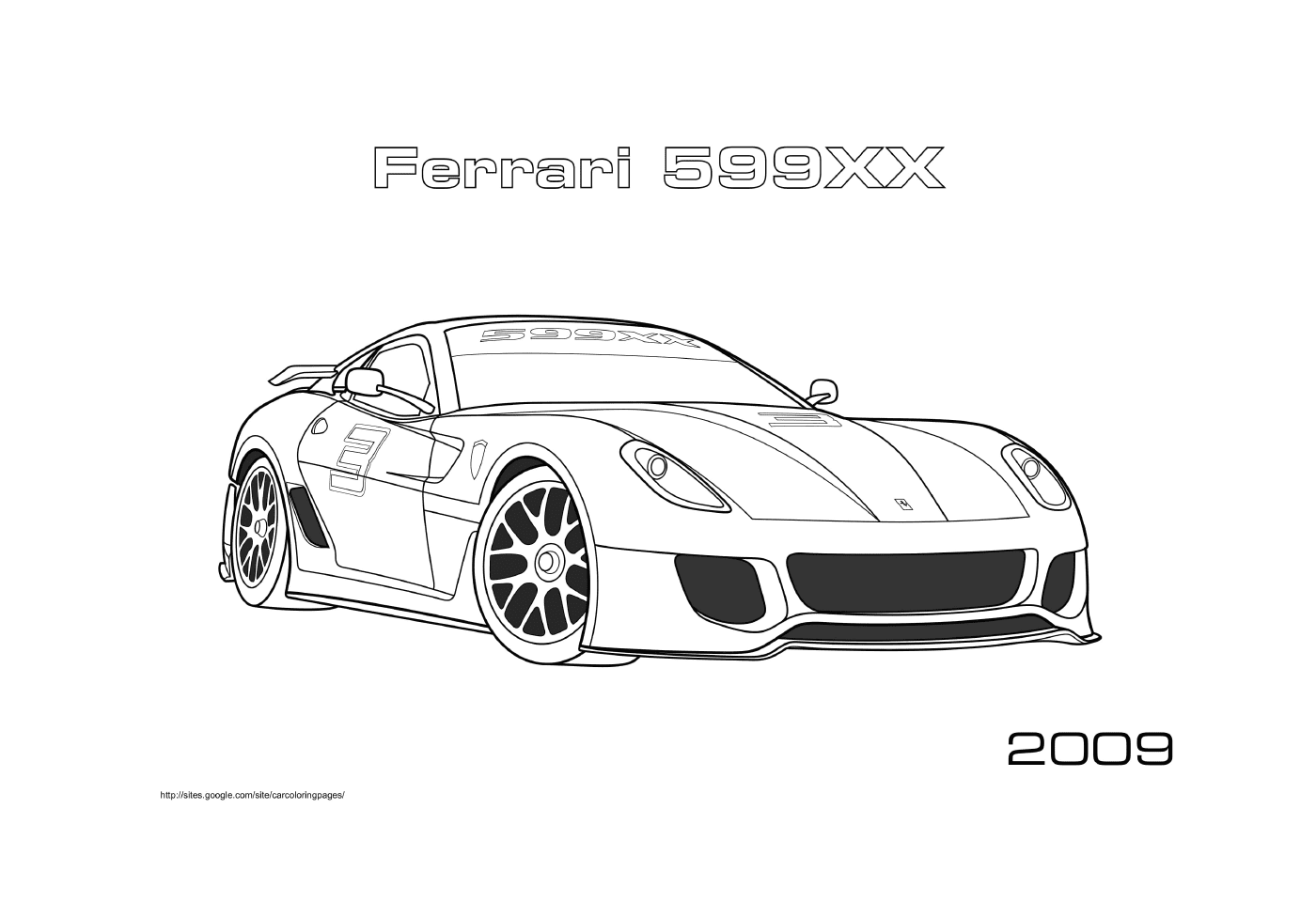  Автомобиль Ferrari 599xx2009 