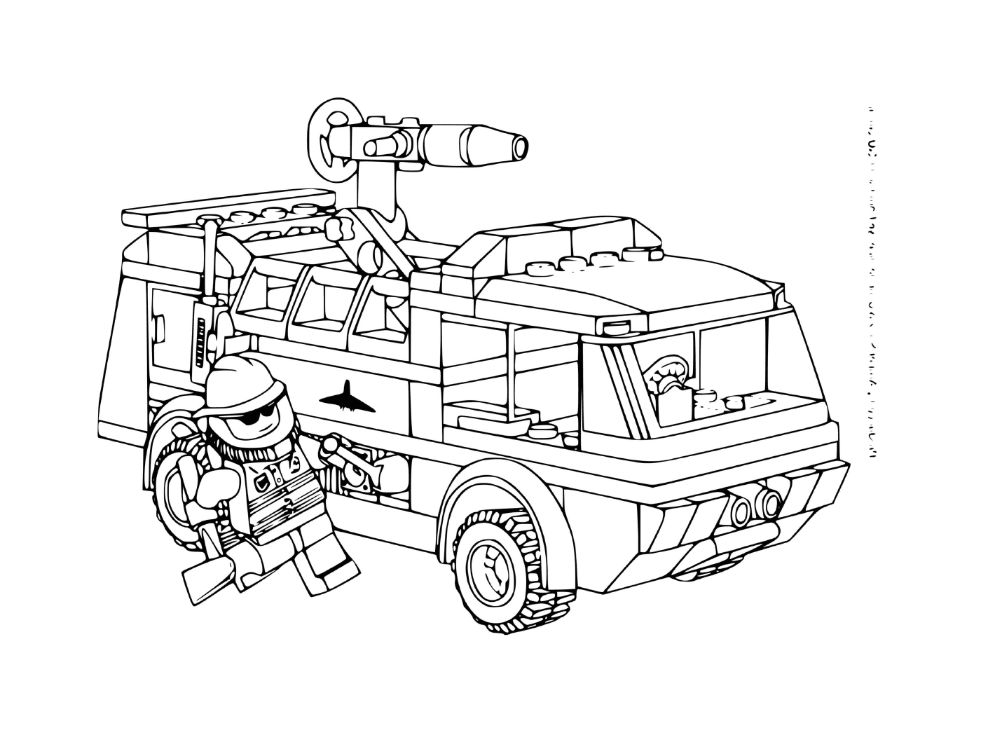  Immagine di un camion dei pompieri Lego 