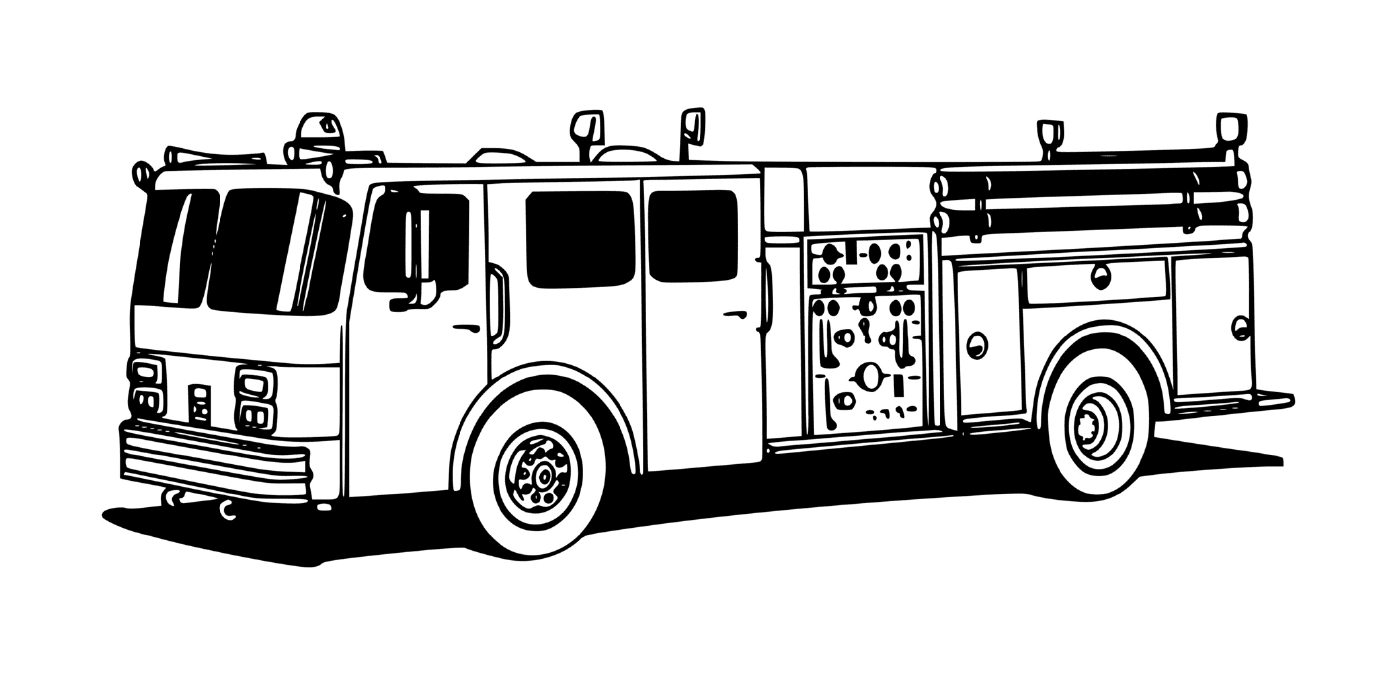  ein Feuerlöschfahrzeug 