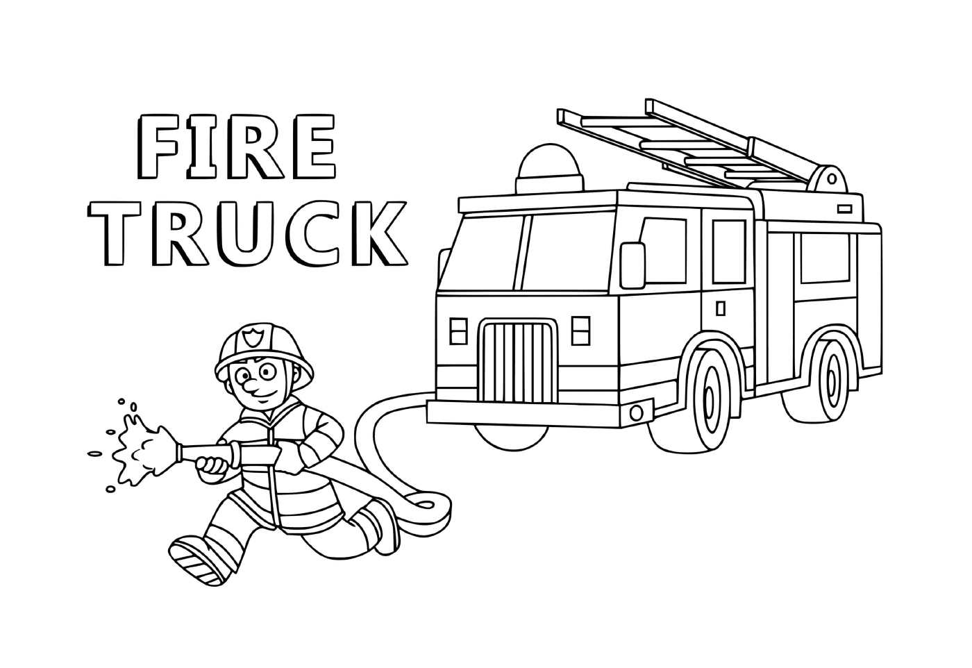  Грузовик пожарного, обслуживающий граждан 