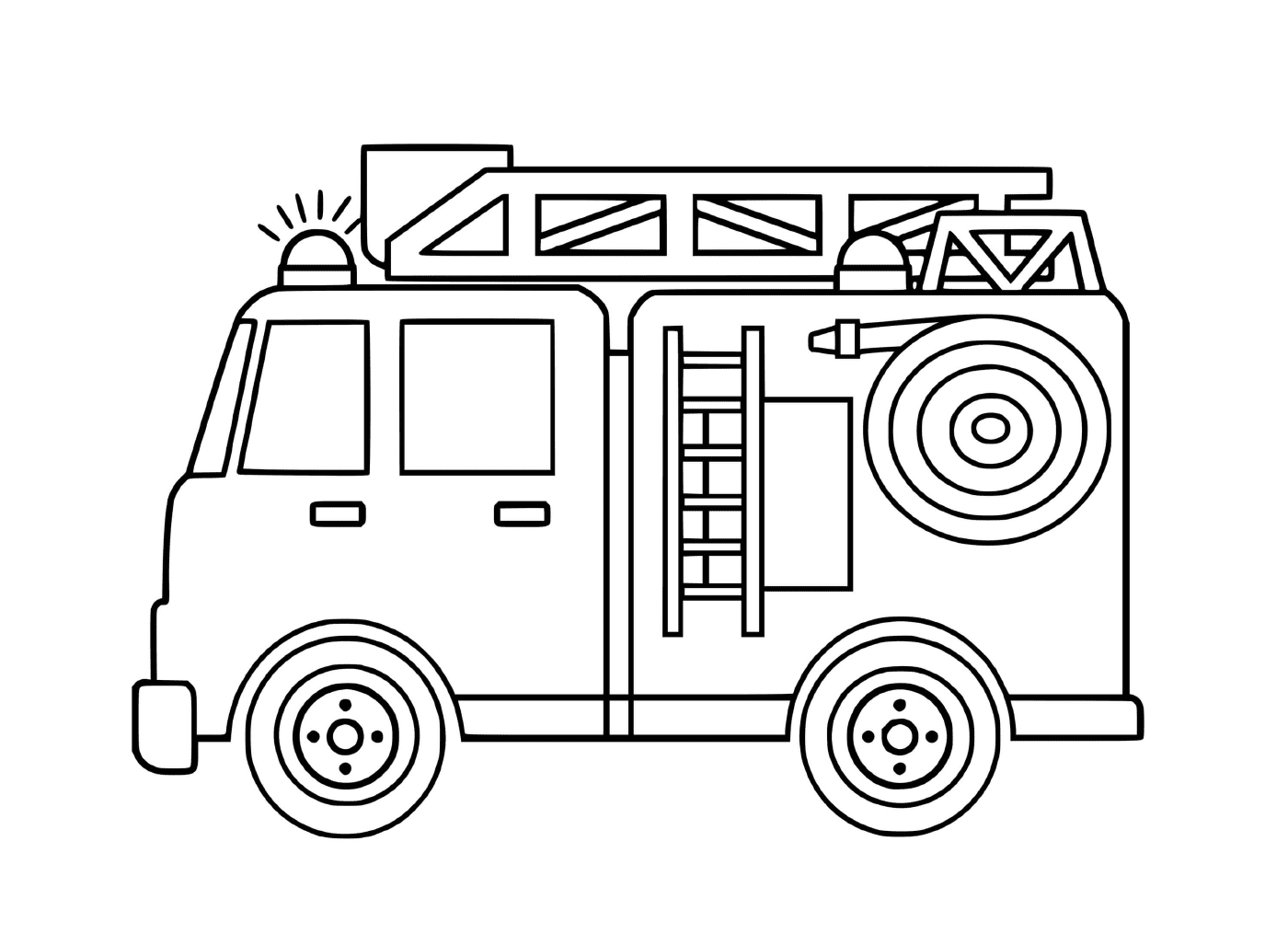  Simple y práctica camioneta de bomberos 