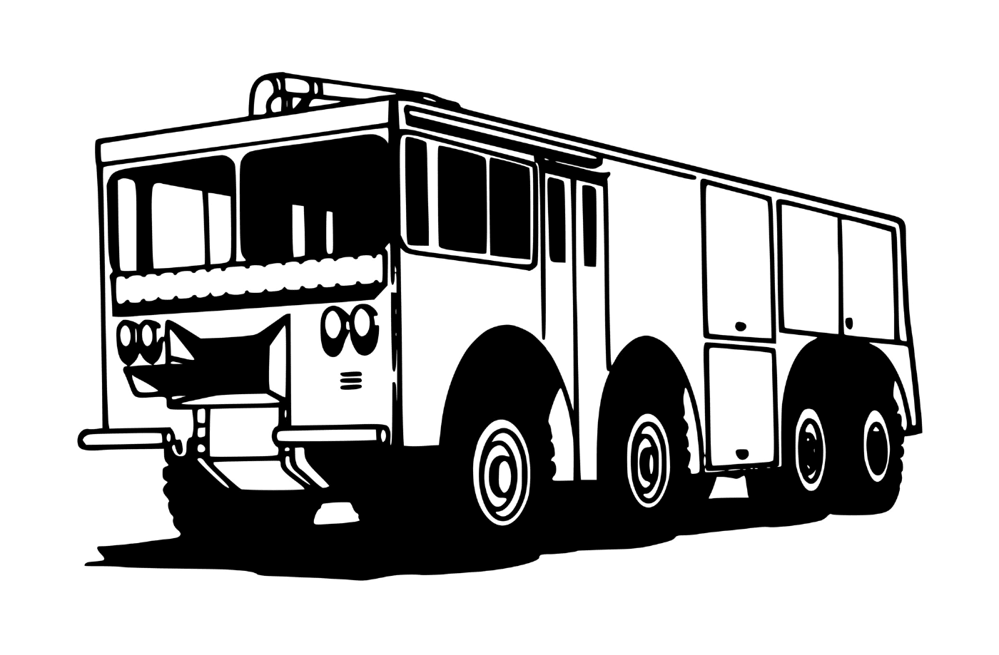  Camión de bomberos en funcionamiento 