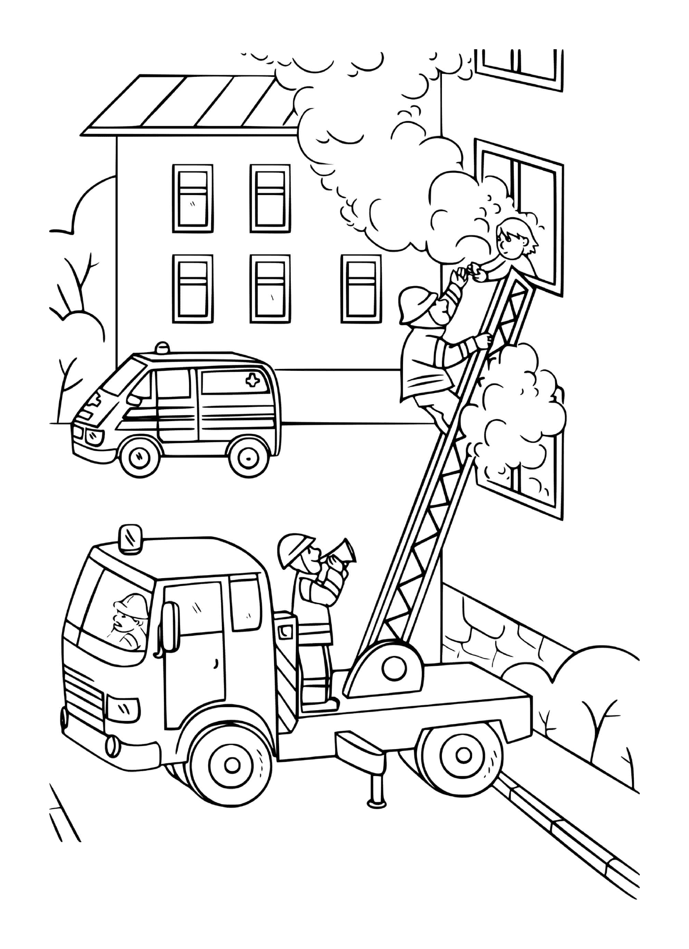  Пожарные, спасающие грузовики 