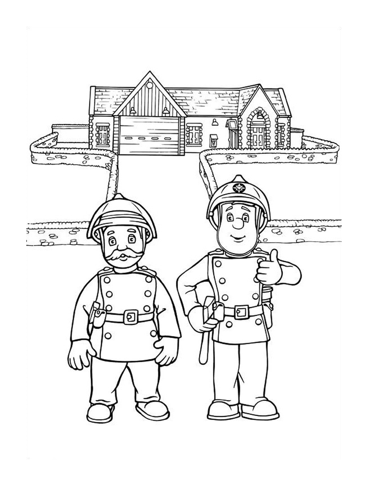  Feuerwehrmann und sein Anführer 