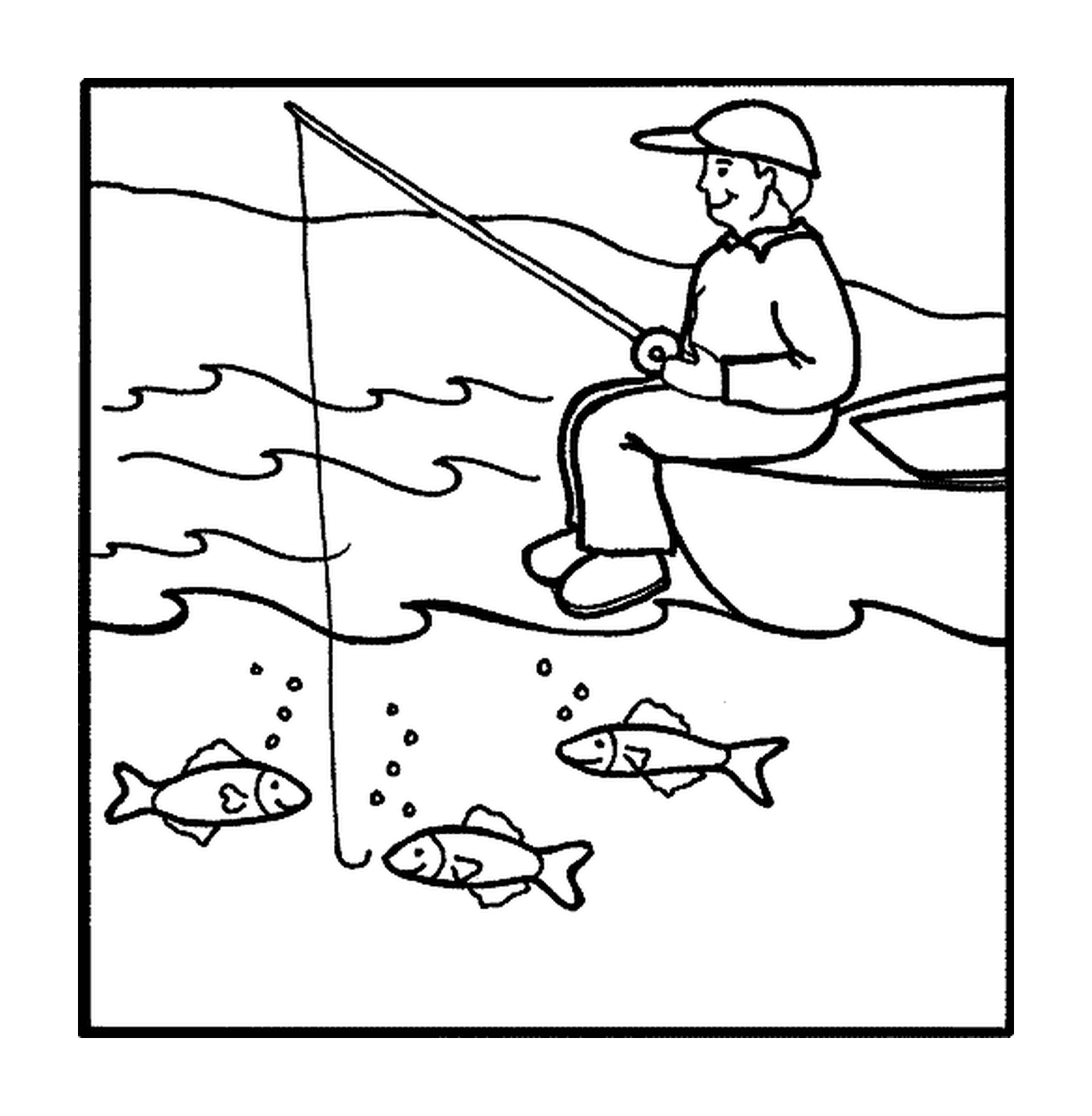  Man fishing 