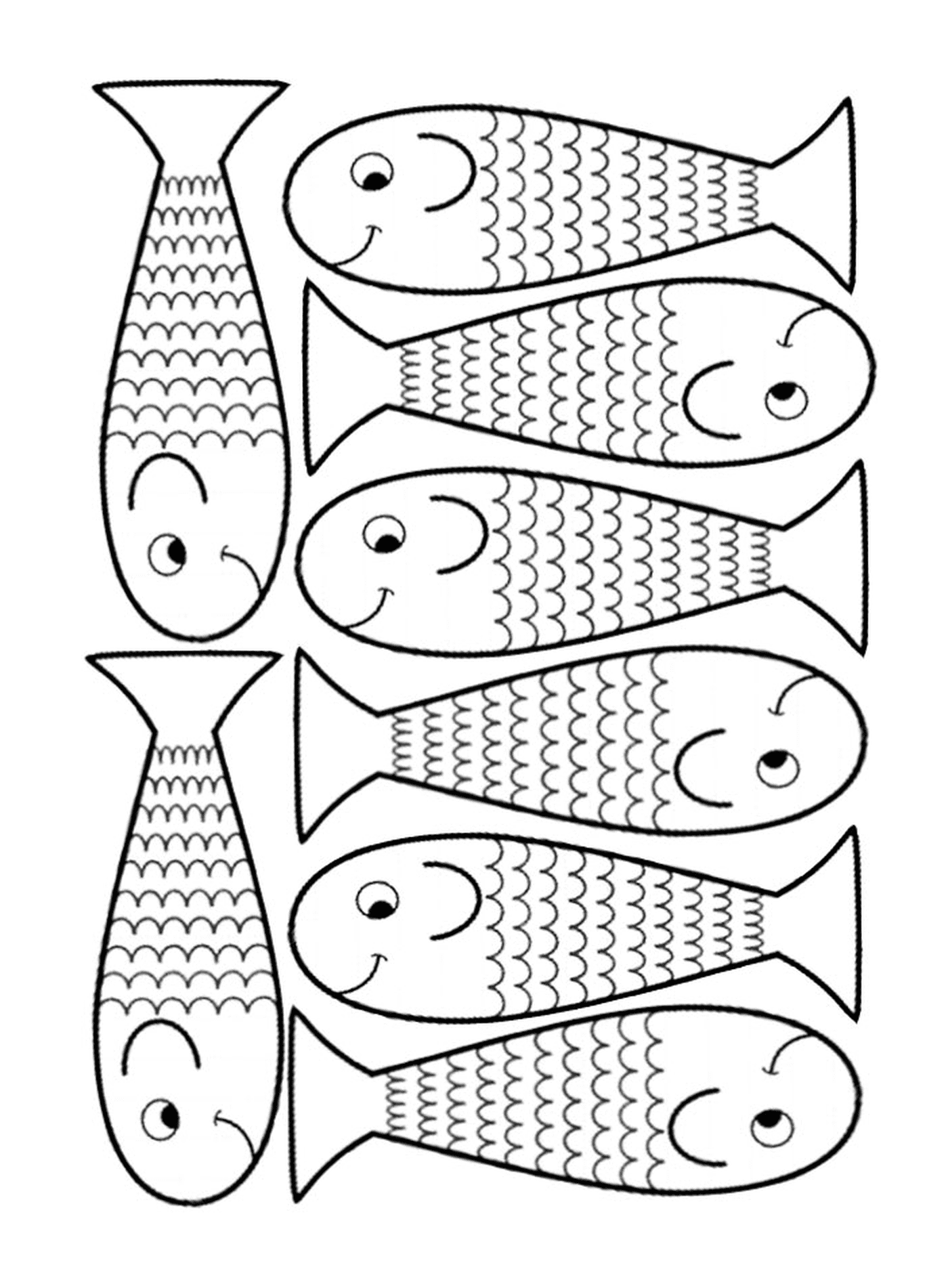  Möglichkeit, mehrere Fische zu zeichnen 